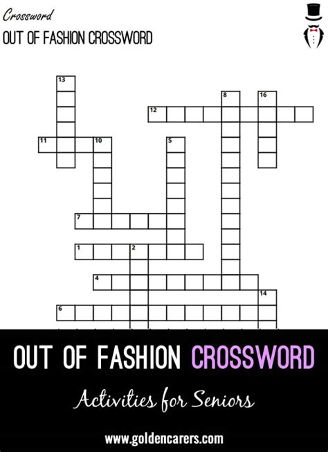 out of fashion crossword|Out of fashion